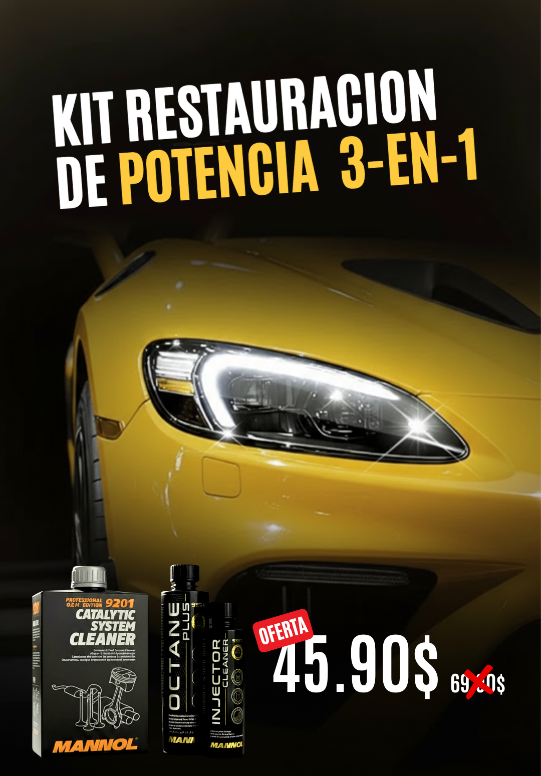 KIT RESTAURACIÓN DE POTENCIA 3-EN-1